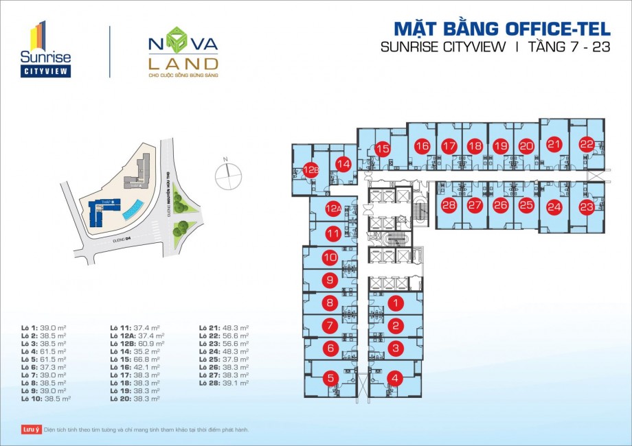 Mat Bang Officetel Can Ho Sunrise Cityview
