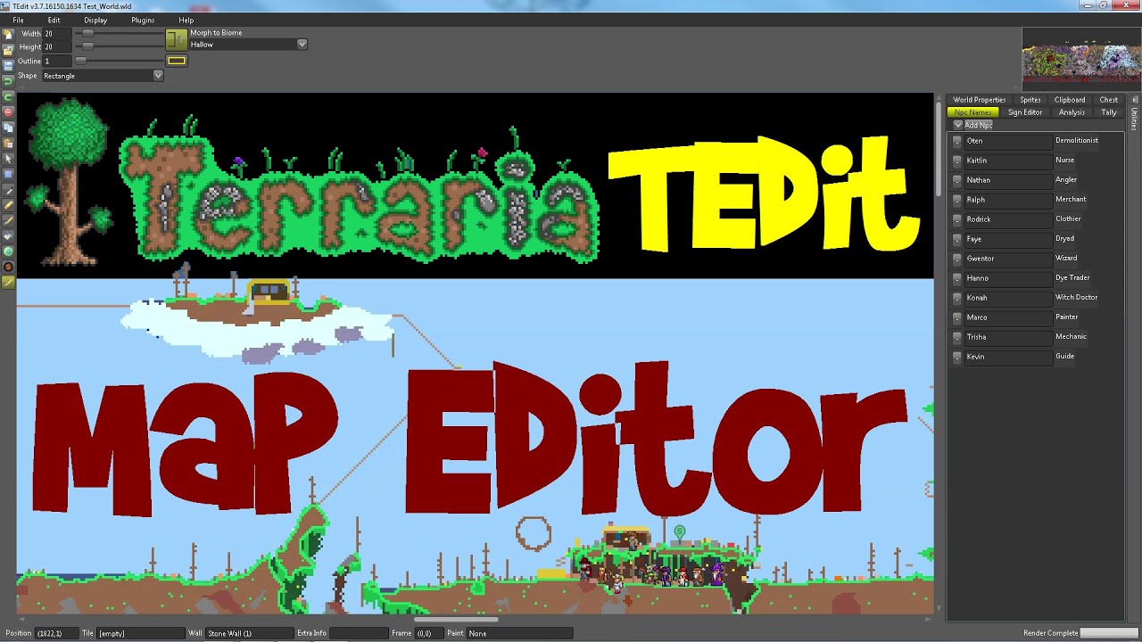 Tedit Tutorial: Terraria Map Viewer/Editor, 1.3.1 Pc (With Download Links!)  - Youtube