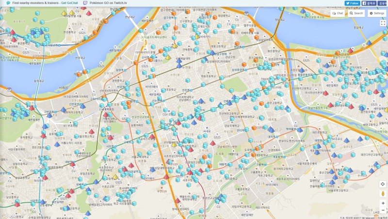 포켓몬 Go : 포켓스탑 위치, 서울 포켓스탑 지도 간단확인! : 네이버 블로그