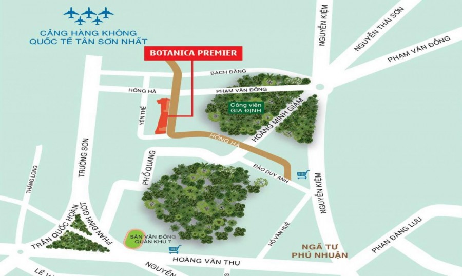 Vị trí dự án căn hộ Botanica Premier