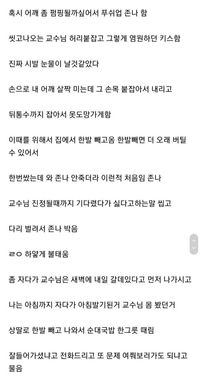 40대 교수님이랑 ㅅㅅ각 재는 썰.Txt