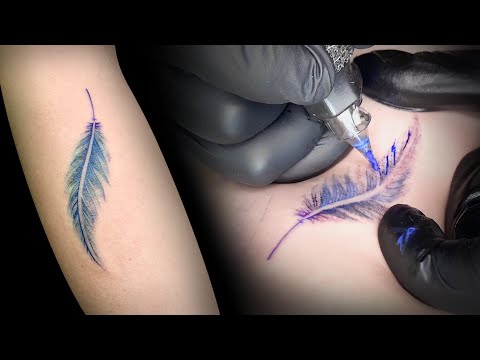 깃털 타투 / 미니 타투 / 감성 타투 / 컬러 타투 / feather tattoo / mini tattoo / korea tattoo / color tattoo