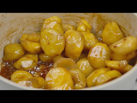 제철 밤을 이용한 고급 수제 맛밤 만들기! / 맛밤 레시피 / 밤조림 / 간단요리 / honey glazed chestnut