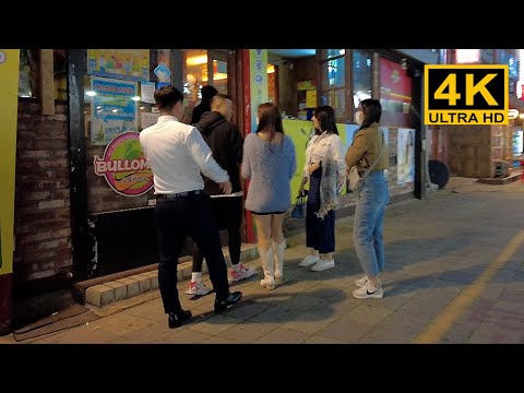 [4K] 김해 내외동 먹자골목 무로거리 bar 맛집 술집 포차 유흥가 I looked around Muro Street a food alley in Naeoe-dong Gimhae