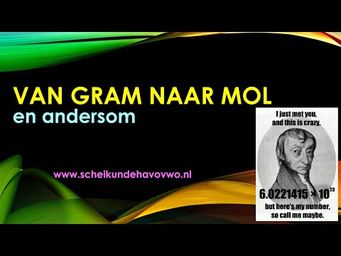 Van gram naar mol en andersom rekenen met de chemische hoeveelheid