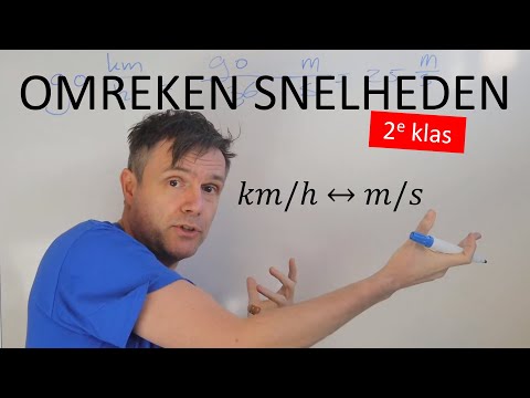 natuurkunde uitleg OMREKENEN KM/H NAAR M/S