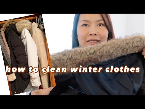 HOW TO CLEAN WINTER JACKET AT HOME // sweater, wool coat, parka jacket using washing machine