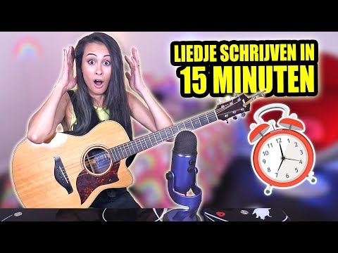 IK PROBEER EEN LIEDJE TE SCHRIJVEN BINNEN 15 MINUTEN - CHALLENGE || Fan Friday