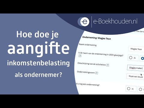 Hoe doe je aangifte inkomstenbelasting als ondernemer?