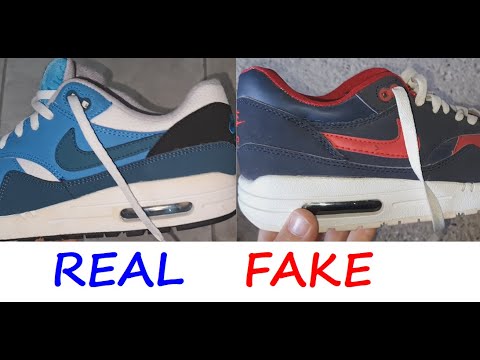 Nike Air Max 1 real vs fake review. How to spot counterfeit Nike Airmax 1 trainers