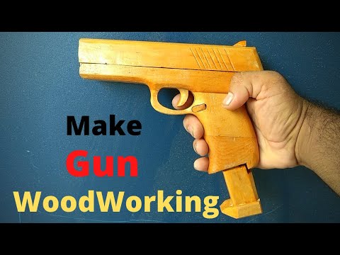 how To Make Wooden Gun WoodWorking Art  Wood Carving Wooden Gun