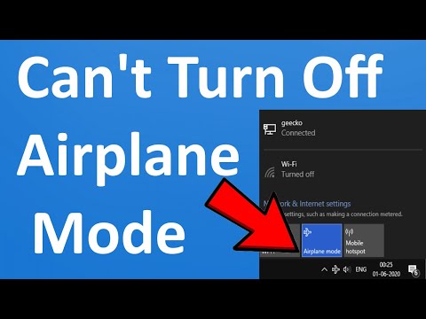 Fix: can't turn off airplane mode in windows 10