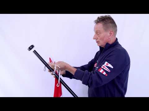 Hoe hijs je de vlag halfstok op een vlaggenstok