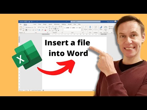 How to embed an Excel file into Word