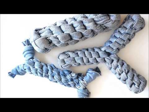 DIY Denim Dog Toy Tutorial - Recycled From Old Jeans!