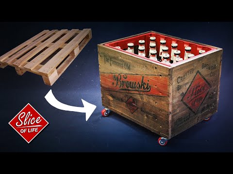 I made a VINTAGE BEER CRATE from a pallet