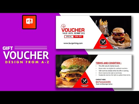 Gift Voucher Design In PowerPoint | Discount Card Design | 2020