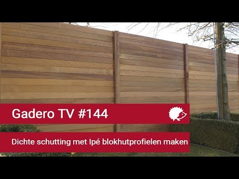 #144 Dichte schutting met Ipé blokhutprofielen maken