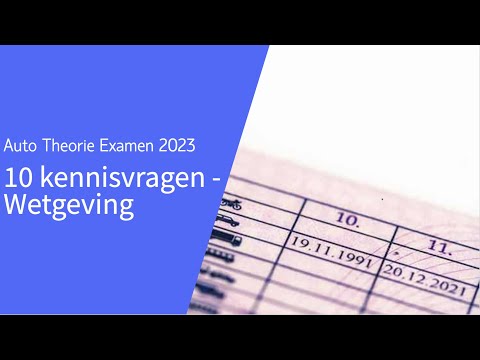 CBR Auto Theorie 2023 - 10 examenvragen van het onderdeel wetgeving