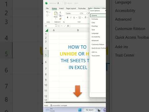 How to Unhide the Sheets bar in Excel