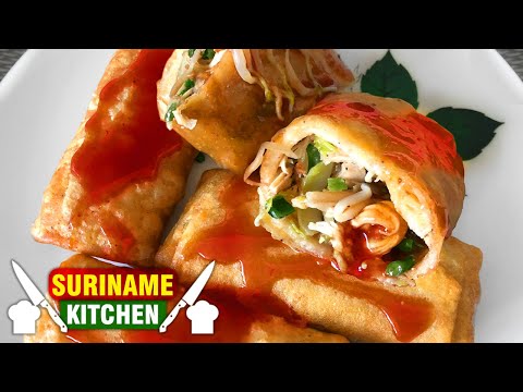 Surinaamse Loempia (Lumpia) Gerecht | Surinamese Spring Roll Recipe | Suriname Kitchen