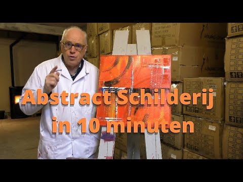 Abstract schilderij maken in 10 minuten