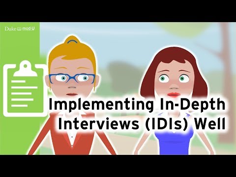 Implenting In-Depth Interviews (IDIs) Well: Qualitative Research Methods