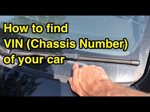 How to find your car's VIN (Chassis Number)