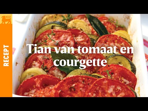 Tian van tomaat en courgette