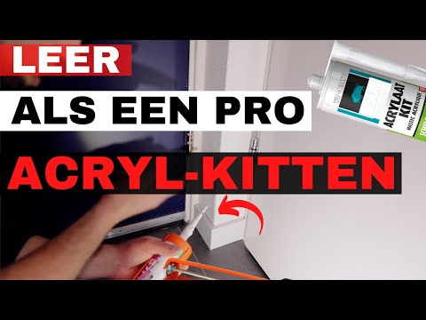 Leer hoe je  heel makkelijk professioneel Acrylaatkit mooi kunt afkitten