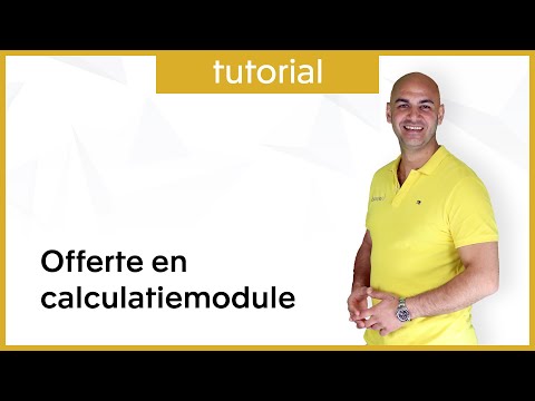 Exact Online Bouw video tutorial - offerte & calculatie module